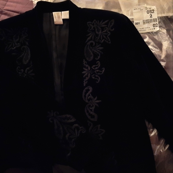 C & W, BOLERO CROP Jacket, black velvet suede, Medium & Small 8- 10- 12, NEW - Picture 3 of 10
